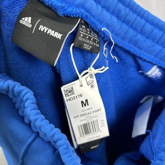 Adidas IVY PARK Unisex Boys Girls Kids M Sweatpants HD3176 Glory Blue Pockets - Picture 7 of 9